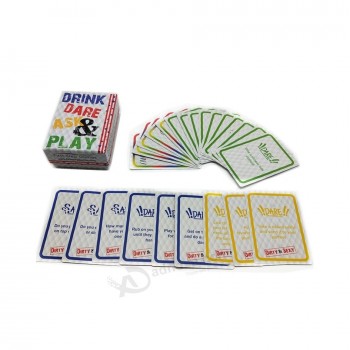 cartão de pôquer personalizado impressão em papel cartão de pôquer