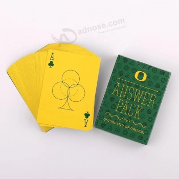 고품질 사용자 정의 인쇄 매트 포커 카드 놀이