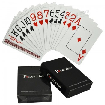 изготовленный на заказ покерный клуб 100% новые игральные карты в покер из ПВХ / пластика