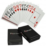 clube de poker personalizado 100% novo em PVC / cartas de poker de plástico