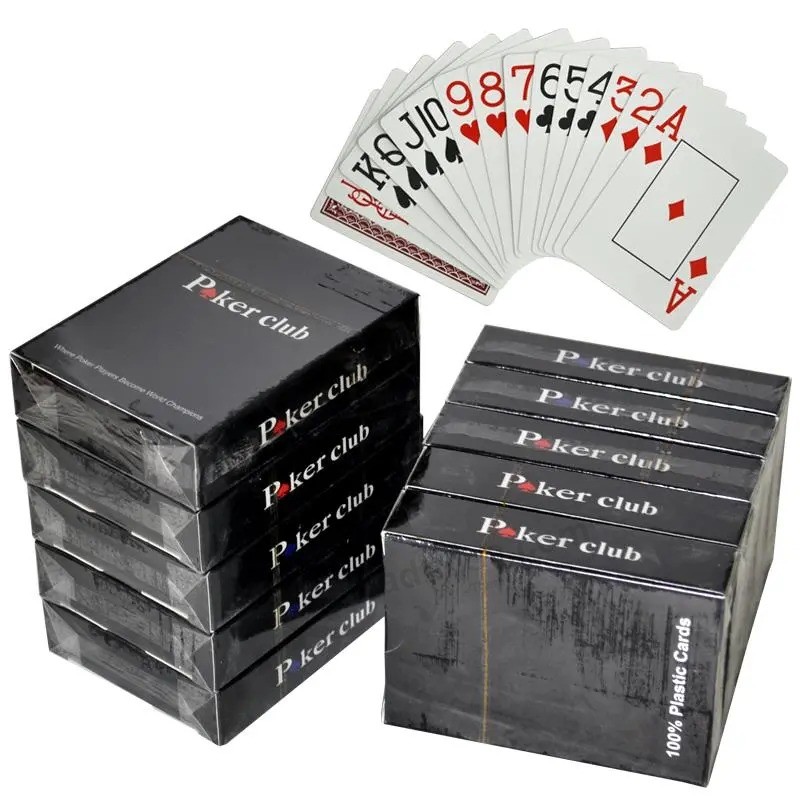 定制扑克俱乐部100％新的PVC /塑料扑克纸牌