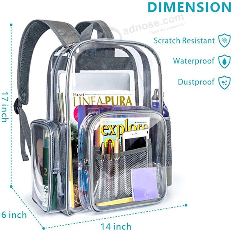 Best Transparent Backpack Travel Plastic PVC Bag fashion Clear Bag