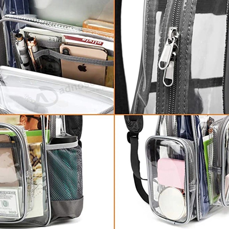 Best Transparent Backpack Travel Plastic PVC Bag fashion Clear Bag