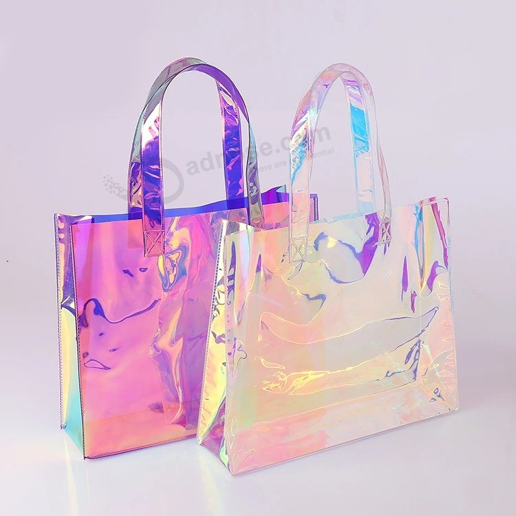 Zoras amazon Hot style Convenient stylish Holographic PVC shopping Bag