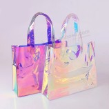 zoras amazon Hot style convenient stylish holographic PVC shopping Bag