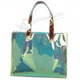 nova sacola com mochila de praia em PVC transparente para senhoras