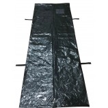 Bolsa de cadáver impermeable negra desechable impermeable de PVC para funeral ecológico