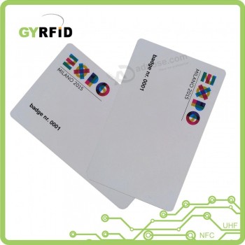 crachás rfid cartões de identificação de segurança para atendimento de funcionários (ISO)