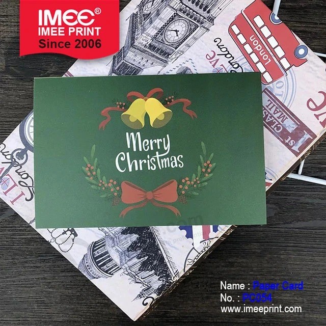 Imee kreative doppelte Falte Weihnachtsgrußkarte senden Geschäftsnachricht an Mitarbeiter mit Umschlag