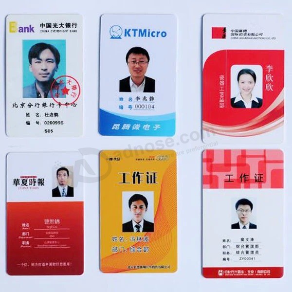 インクジェット印刷学生従業員プラスチック作業IDカードフォトカード