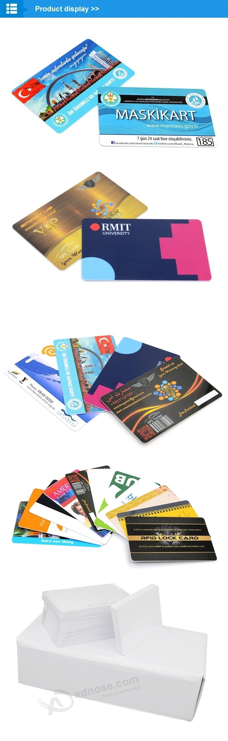 Tk28 ID Thin Card Mitarbeiter PVC ID Chipkarte für die Zugangskontrolle