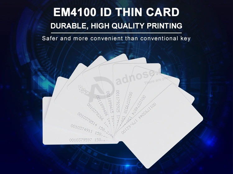 Em4100 ID thin Card custom School employee RFID ID thin Card