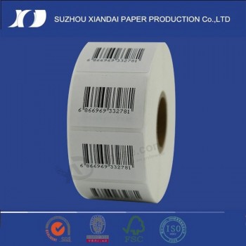 kundenspezifische Verpackung selbstklebende gedruckte Aufkleber thermische Barcode-Etikettenrolle