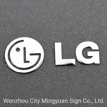 3m 접착제 (LG)가있는 친환경 전기 성형 금속 니켈 로고 라벨