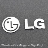 Eco-friendly electroform metal nickel logo label with 3m adhesive (LG)