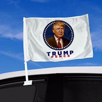 Trumpf 2020 billig benutzerdefinierte Logo Land Präsident hängen Auto Flagge