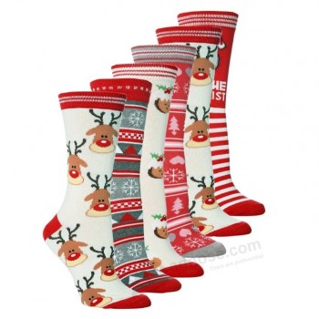 vestido de algodón personalizado mujeres felices regalo de calcetines de navidad