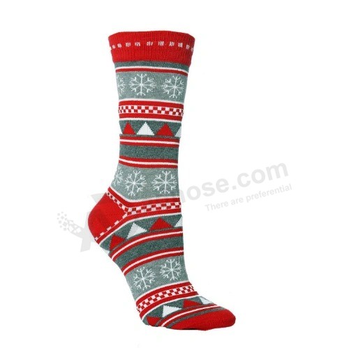 Custom Cotton Dress Happy Women Christmas Socks Gift