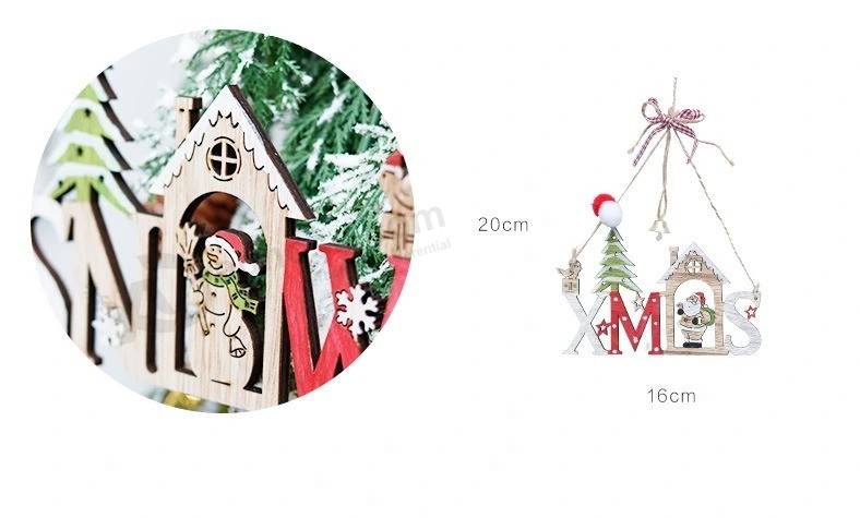 クリスマスの装飾クリエイティブなクリスマスペンダントファミリーレストランクリスマス木製の鐘ドア掛けクリスマスギフト