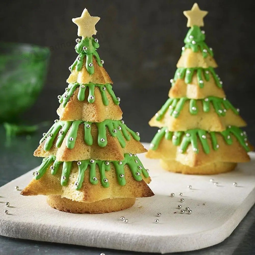 Árbol de Navidad Pastel de silicona Molde para hornear Bandeja de chocolate Regalos para niños