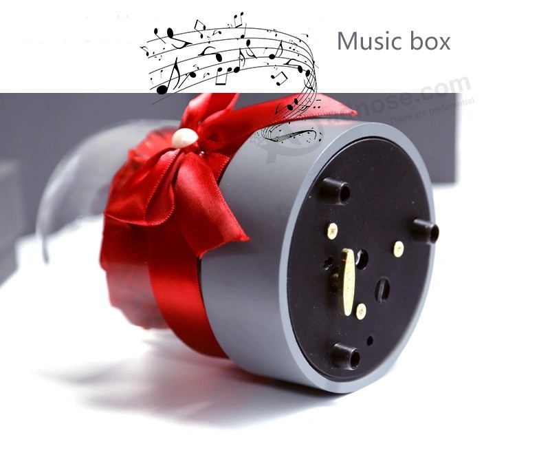 Factory Supplier Preserved Roses Music Box Christmas Flower Gift