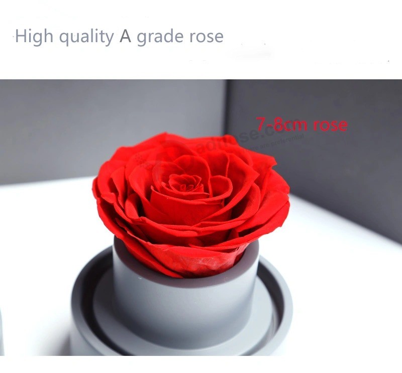Fabriklieferant Konservierte Rosen Spieluhr Weihnachten Blumengeschenk
