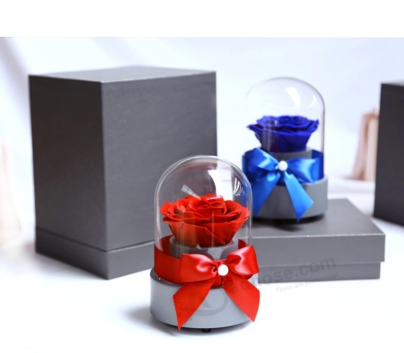 Factory Supplier Preserved Roses Music Box Christmas Flower Gift