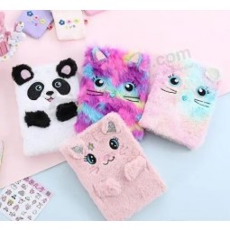 Wholesale Novelty Plush Notebook Diary Planner Notepad Stationery Christmas Gift