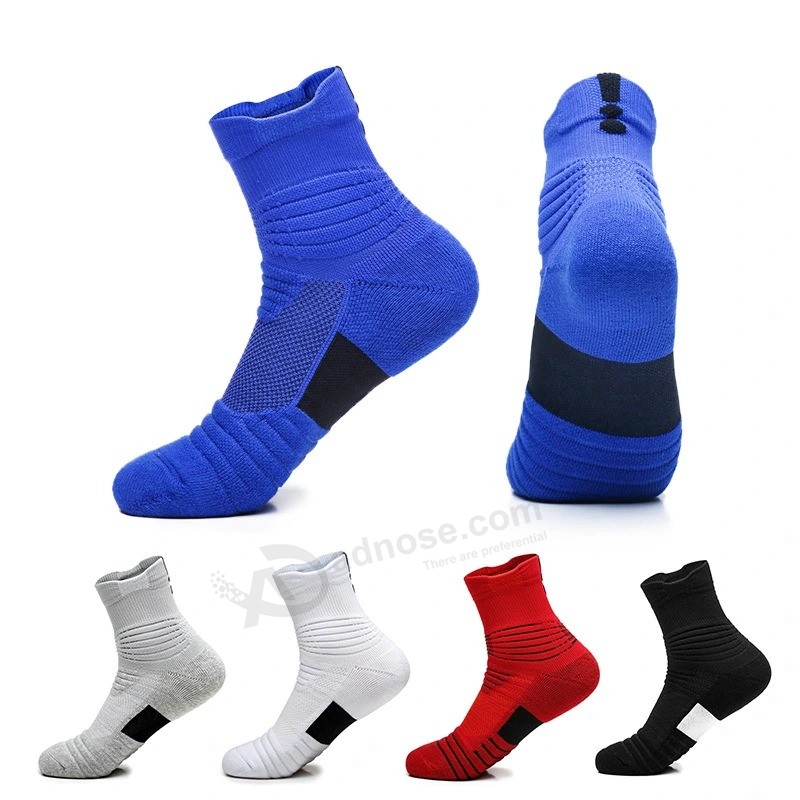 Wholesale Sports Grip Socks Non Slip Dry-Fit Cotton Men Basketball Fashion Compression Sock with Terry