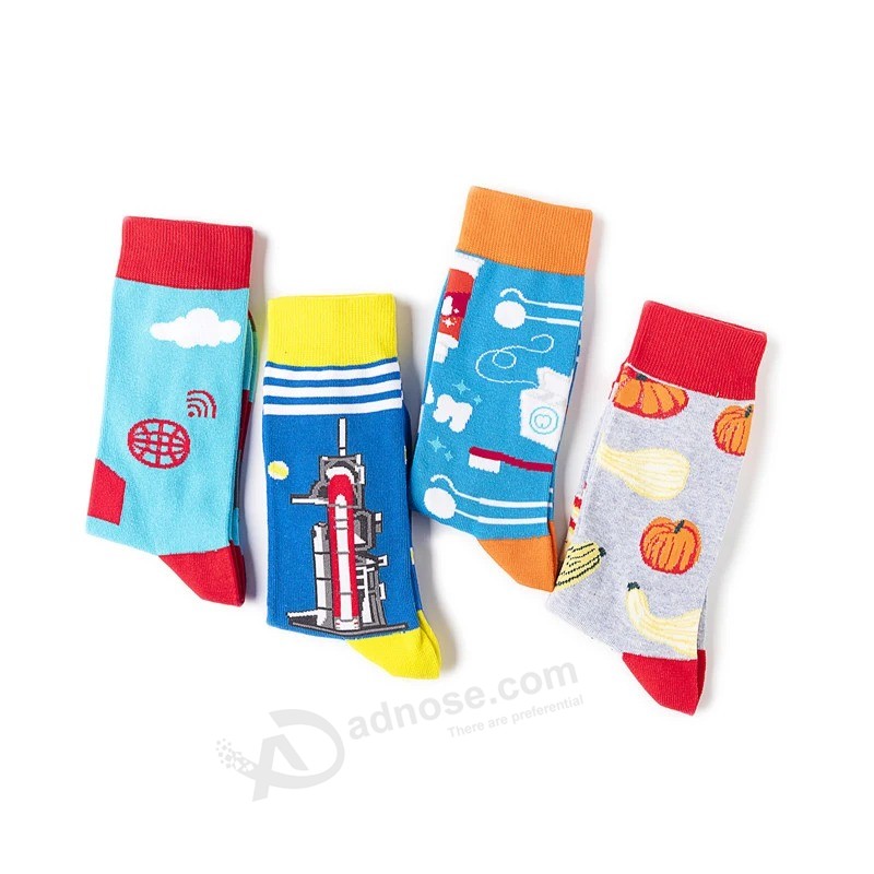 Ins rocket Colorful scritta Fruit Socks