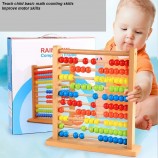 contas de madeira montessori ábaco crianças matemática contando brinquedos educativos (GY-w0080)