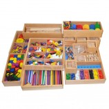 atacado material montessori sensorial de madeira produto brinquedos educativos para crianças