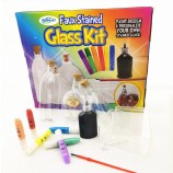 Niños botella de vidrio manchado de imitación pintura pop juguete educativo DIY