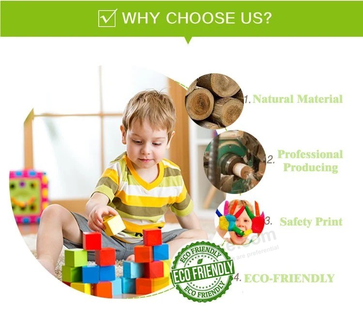 2020 Top Fsc Kinder Block Zug Spielzeug aus Holz Babyspielzeug Pädagogisch für Kinder