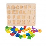 26 Letter Natural Wooden Alphabet Puzzle Baby Educational Toys (GY-W0066)