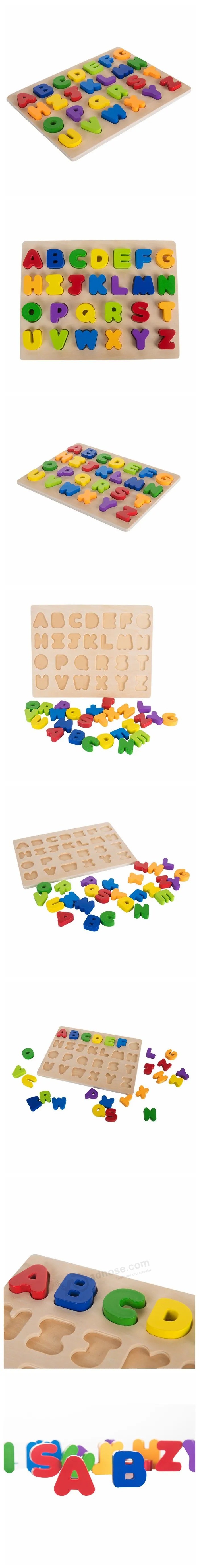 26 букв натуральный деревянный алфавит головоломки детские развивающие игрушки (GY-W0066)