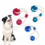 뜨거운 판매 애완 동물 장난감 TPR 블루 핑크 그린 애완 동물 흡입 컵 장난감