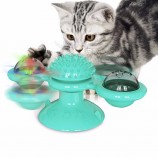Grooming rubber molar cat pet toy windmill catnip bell toy for kitten