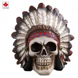 polyresin indian skull halloween craft