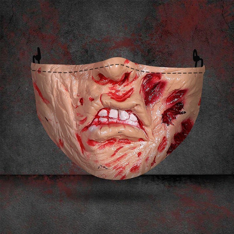Design de capa de tecido popular para o Halloween de 2020 Máscara lavável e reutilizável, anti-sapo