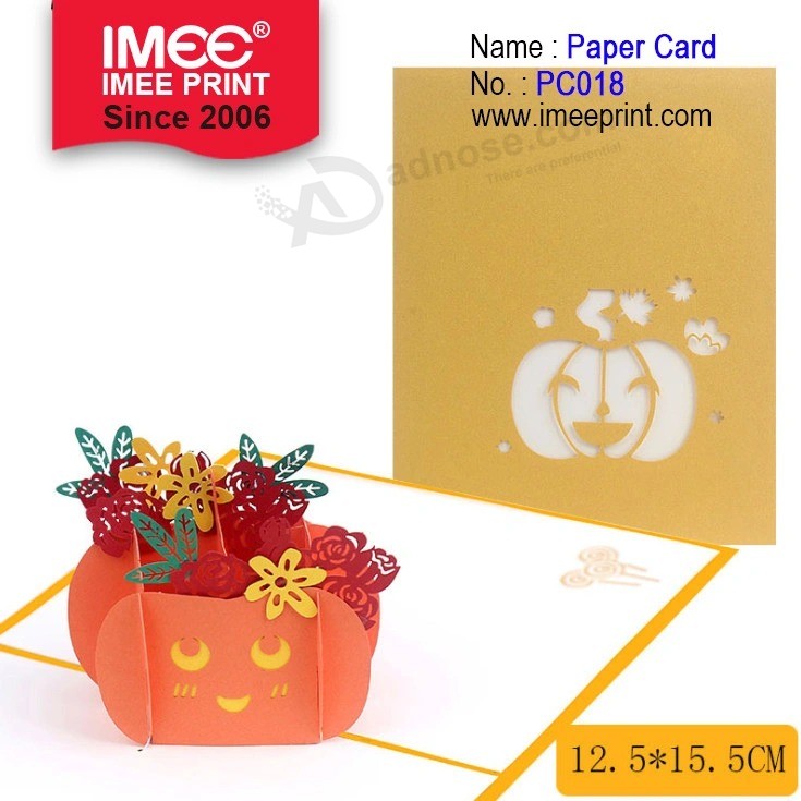 Imee in stock Halloween 3D greeting Card custom Paper Card