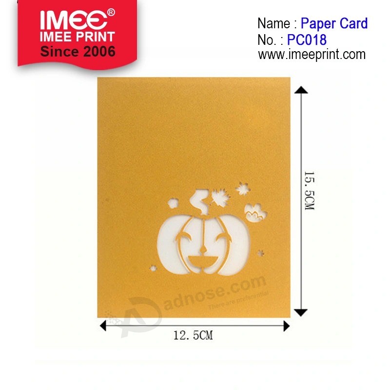 Imee in stock Halloween 3D greeting Card custom Paper Card