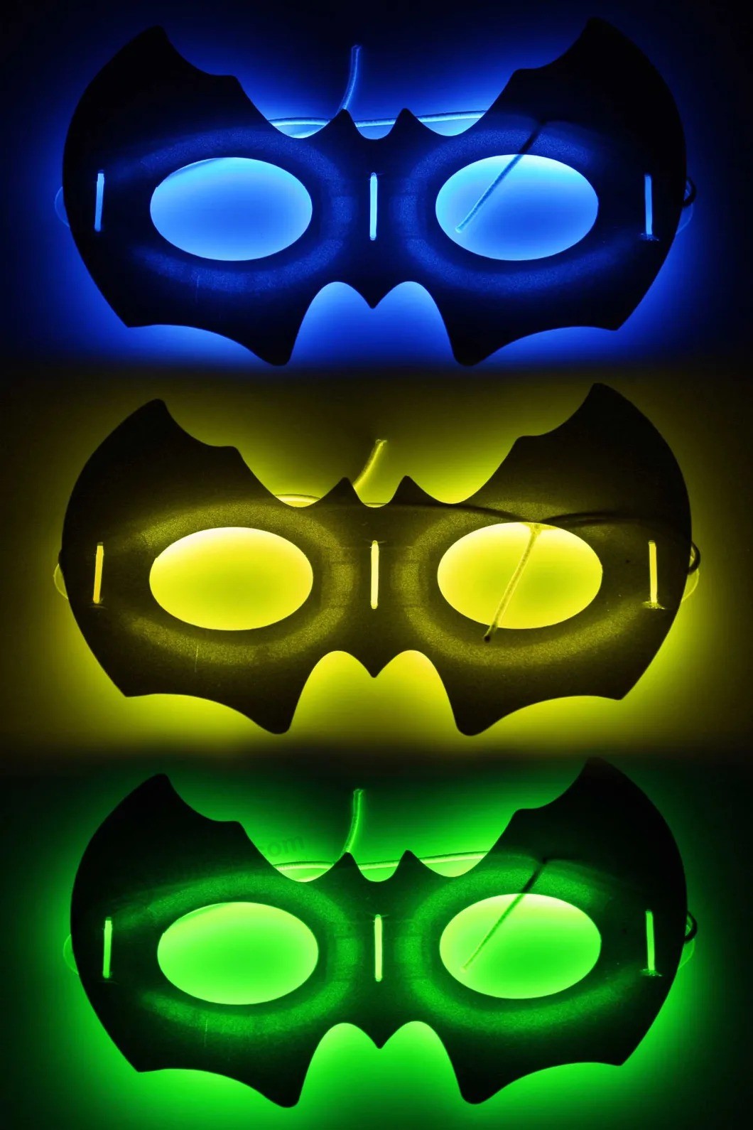 Nova máscara de brilho em forma de morcego para o Halloween