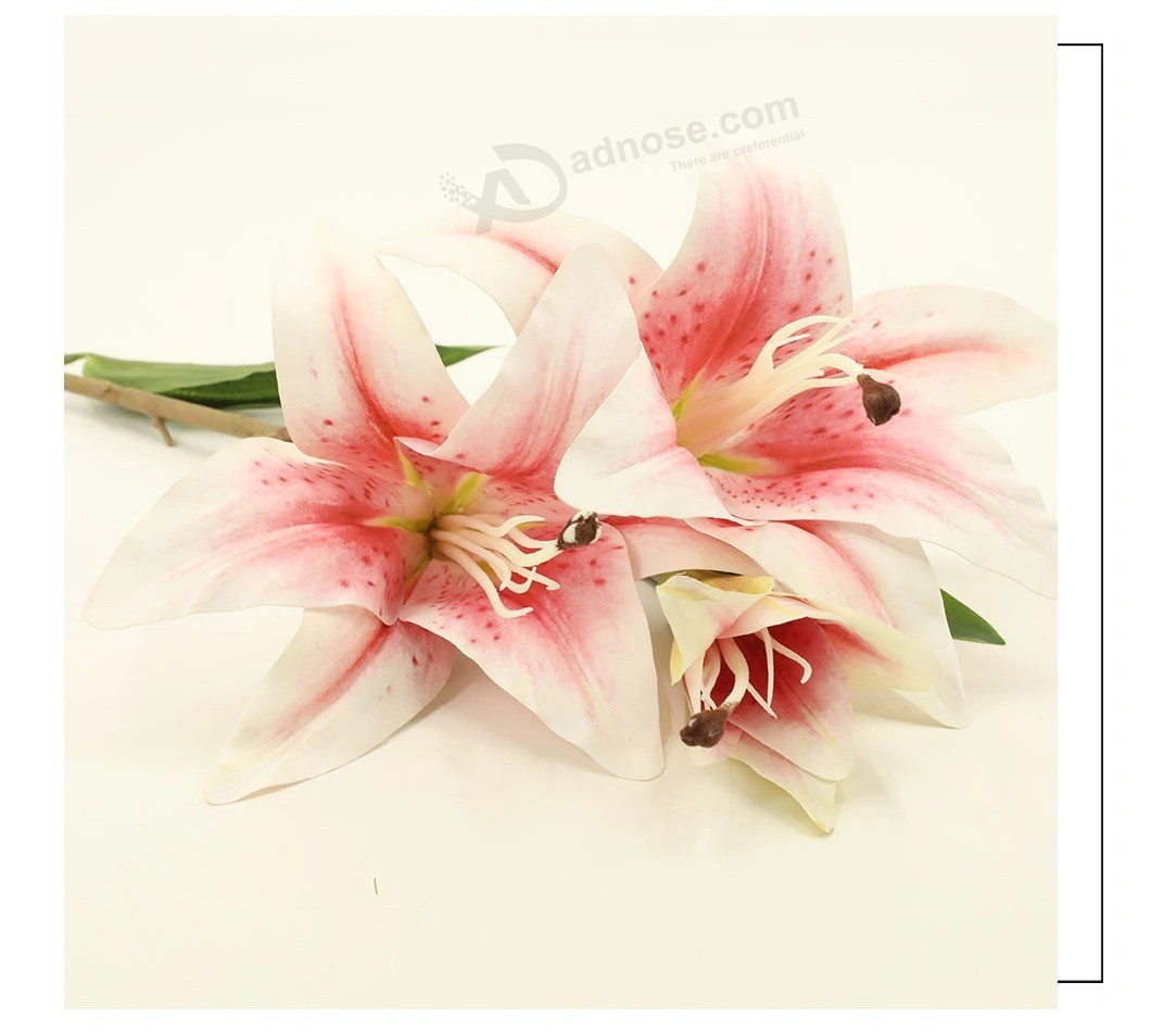美しい造花ユリスプレー装飾花Dy1-2732