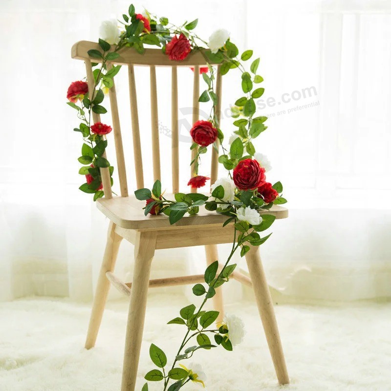 Гирлянда подвесная Пластиковый цветок плюща Свадебные украшения Виноградная роза Искусственный цветок Глициния
