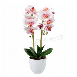 Grande venda de flores de envasamento artificial multi-cores para interior e exterior com vaso