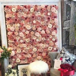 Customized Wholesale Artificial Flower Wall Wedding Silk Flower Backdrop Real Touch Latex Silk Rose Decorative Flowers for Wedding Decoration