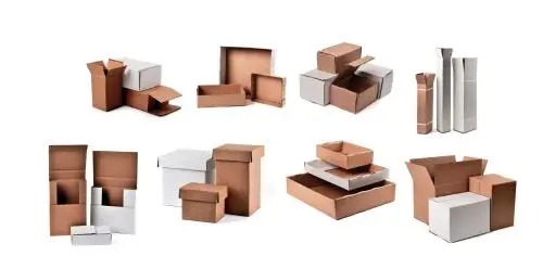 棕色原厂产品纸包装介质平原花个性化环保配送5层大号彩色纸箱
