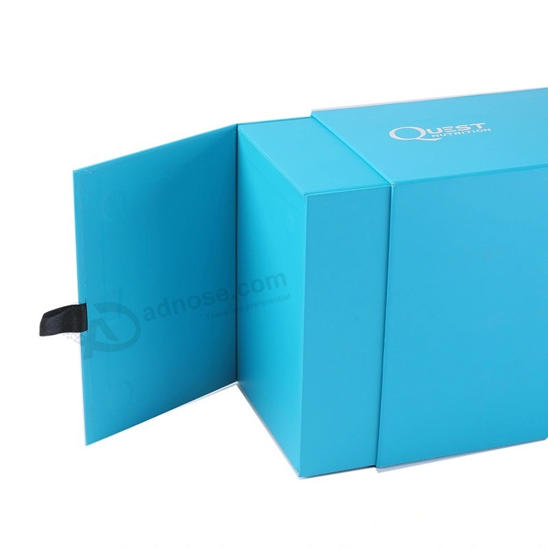 Cute blue Rabbit gift Carton folding Hard Box for Packing