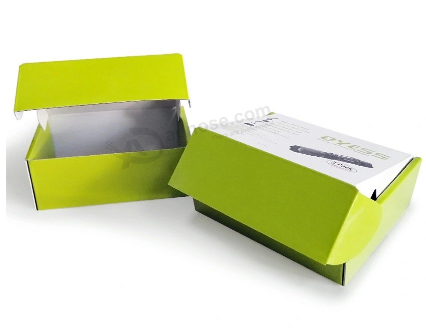 Leverancier groothandel op maat blauw opvouwbare kleurendruk elektronische producten verpakking invoegen gegolfd verpakking verzending kartonnen doos voor telefoon / oortelefoon /